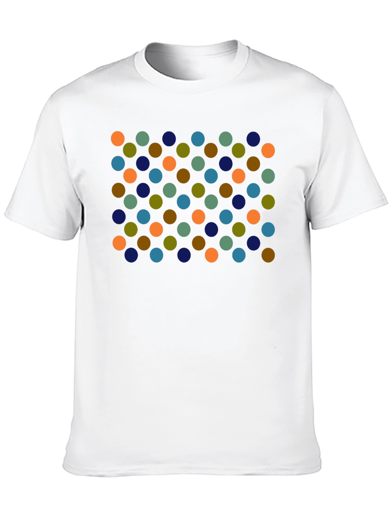 Retro Dot Pattern Black T-Shirt