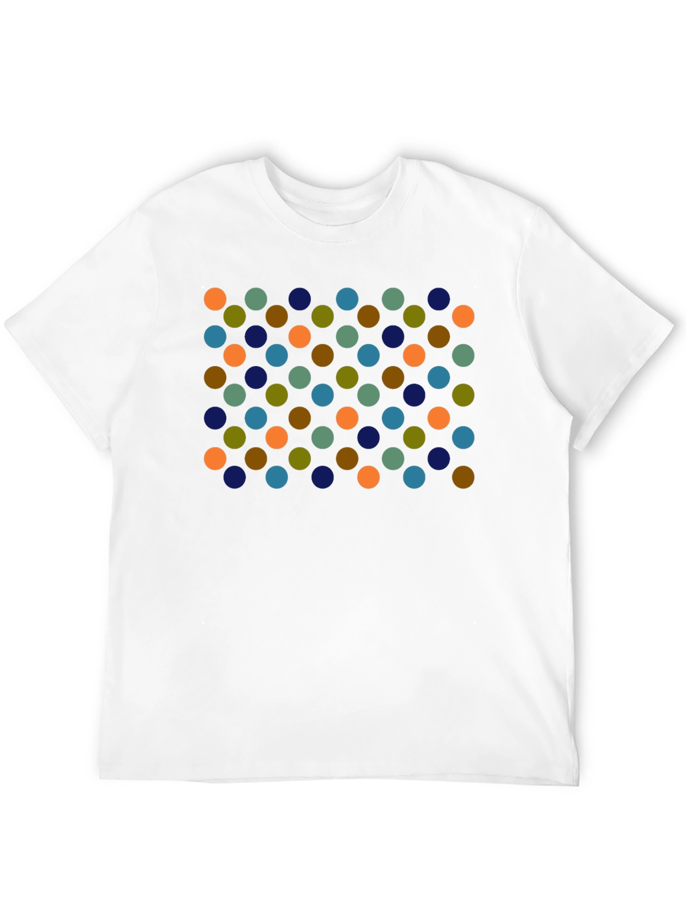 Retro Dot Pattern Black T-Shirt