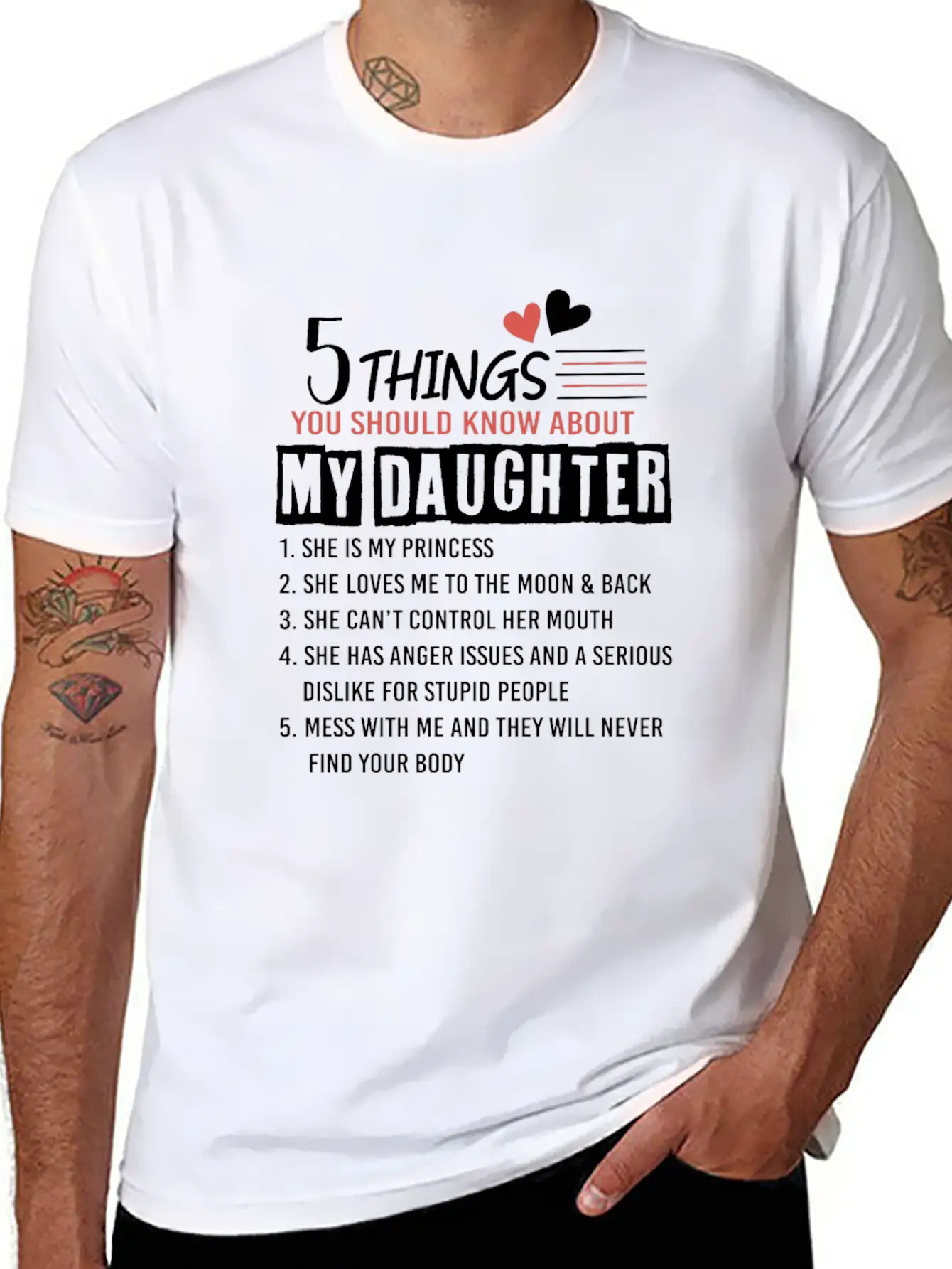 5 Things You Should Know About My Daughter Lightweight Cotton T-Shirt – Daily Comfort Graphic Shirt