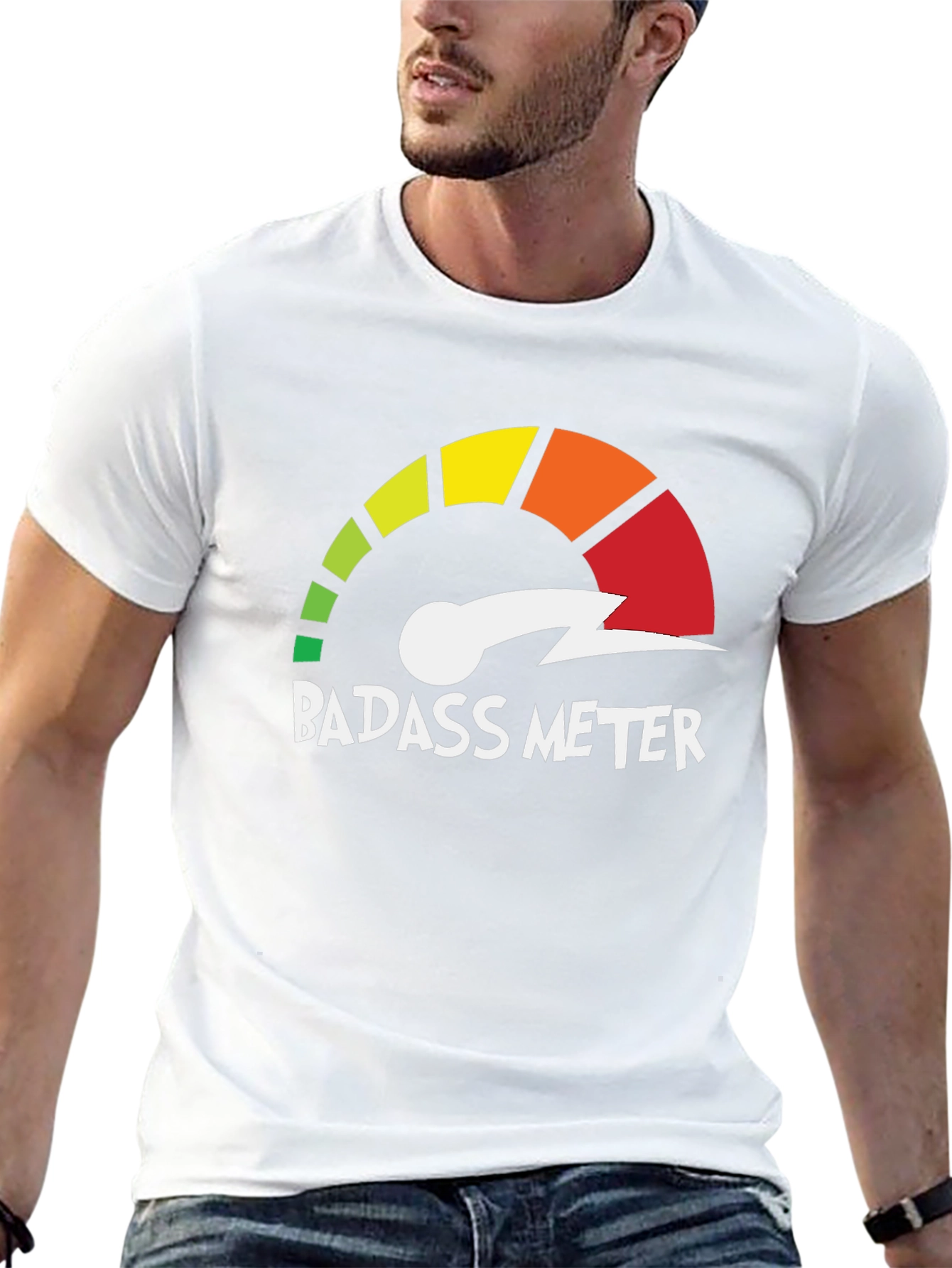 Badass Meter Graphic T-Shirt - Unleash Your Inner Confidence