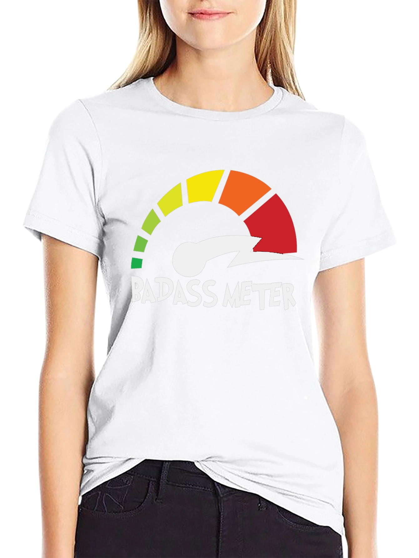 Badass Meter Graphic T-Shirt - Unleash Your Inner Confidence