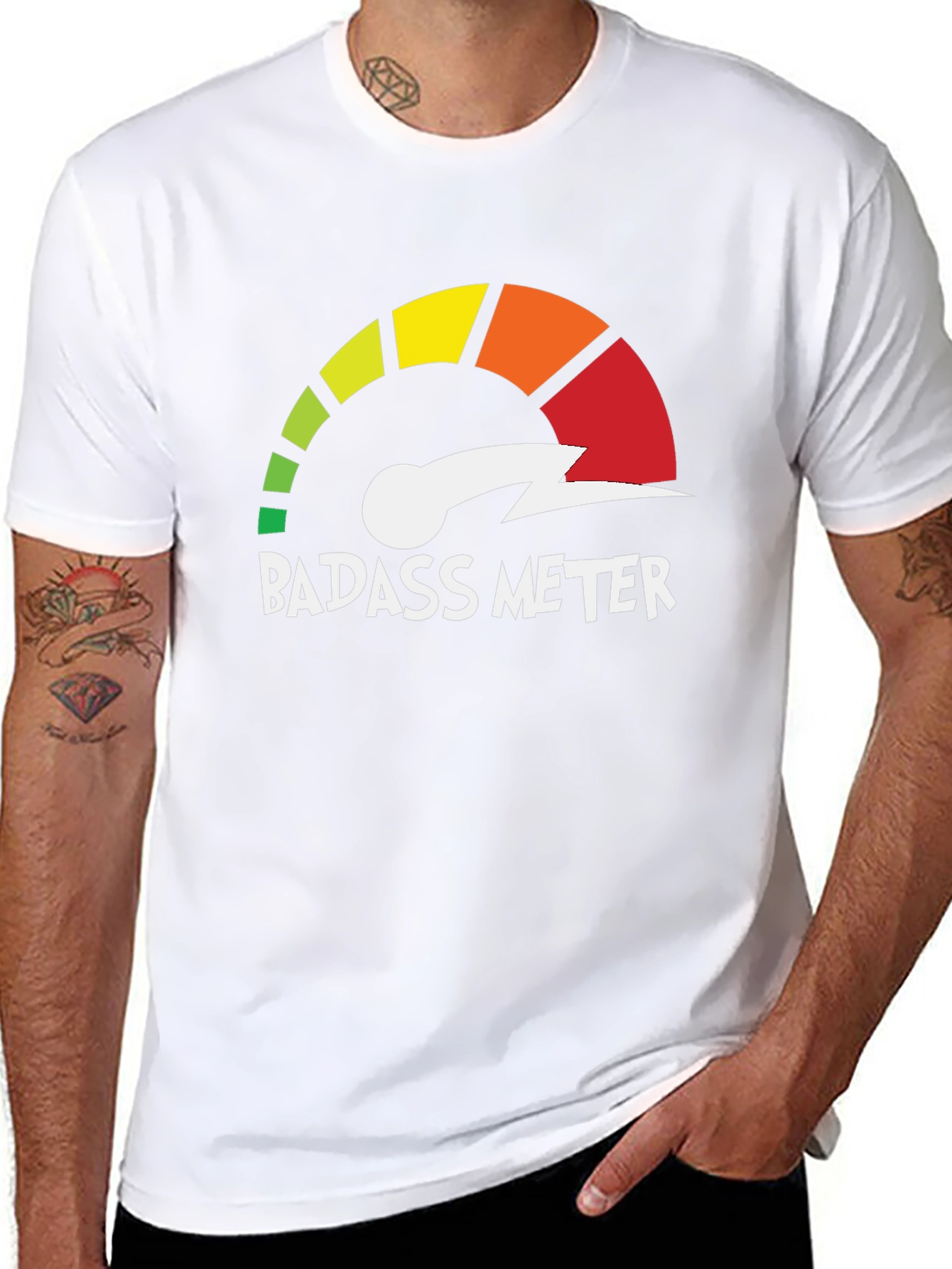 Badass Meter Graphic T-Shirt - Unleash Your Inner Confidence