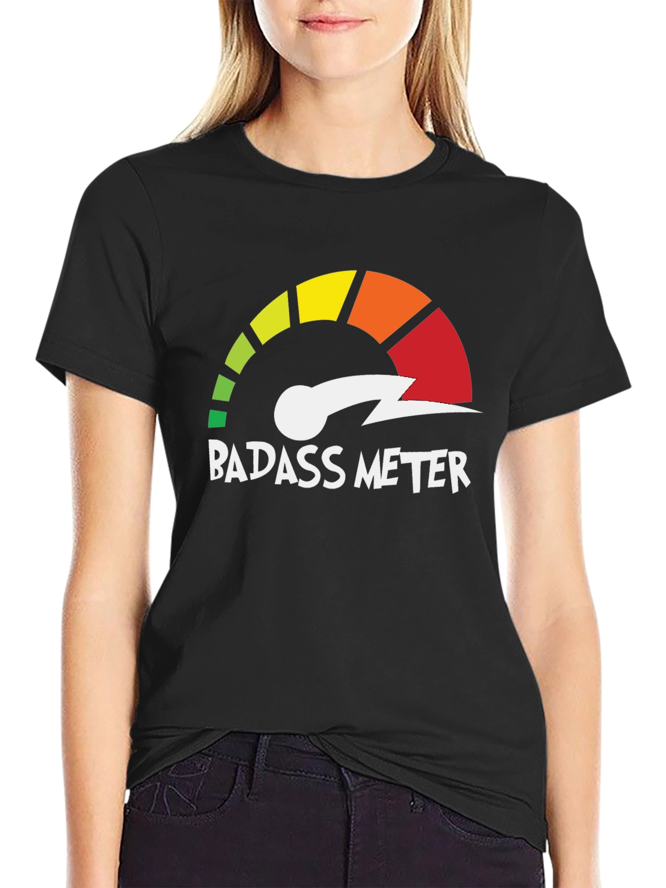 Badass Meter Graphic T-Shirt - Unleash Your Inner Confidence