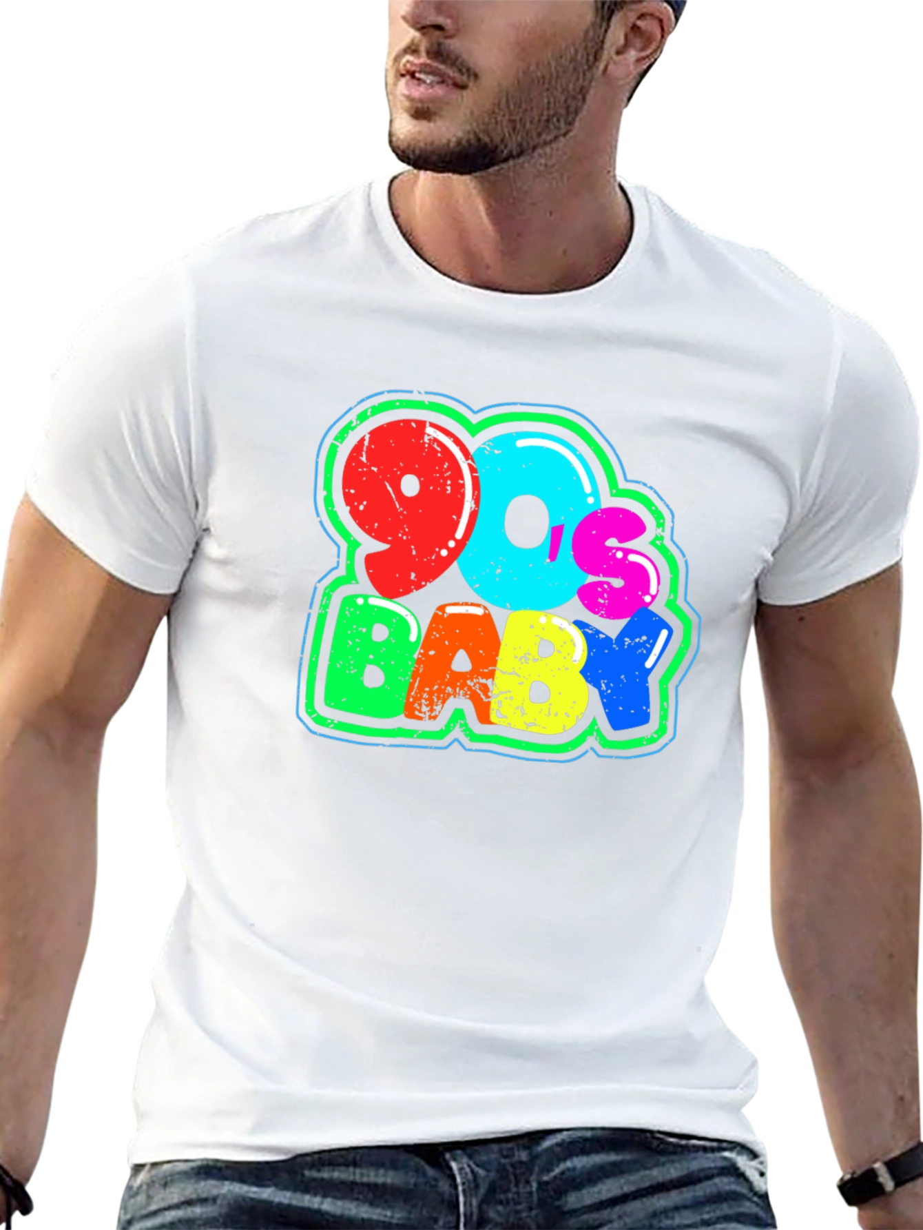 90s Baby T-Shirt Black Cotton Blend