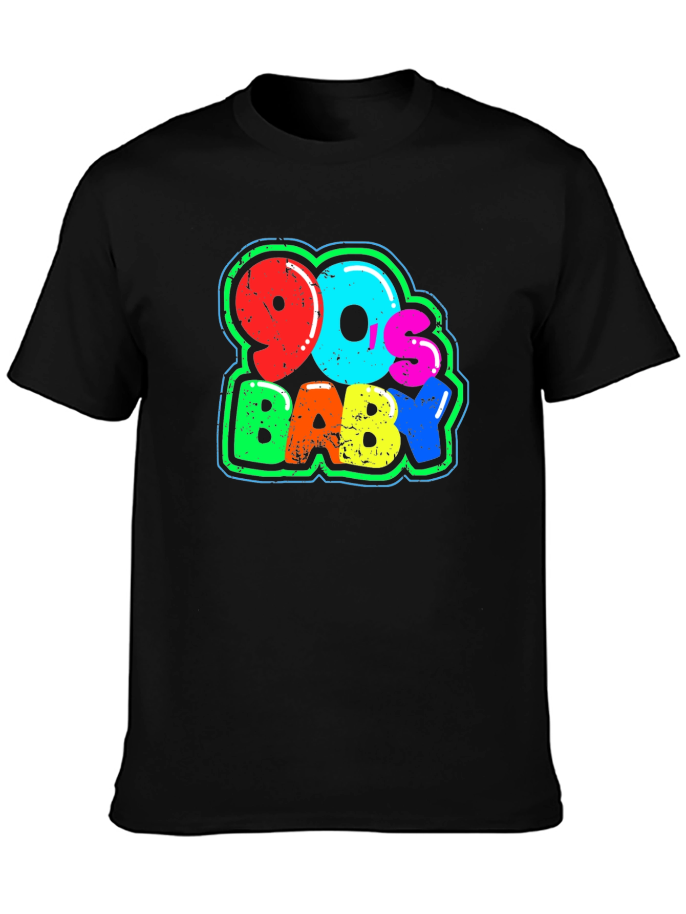 90s Baby T-Shirt Black Cotton Blend