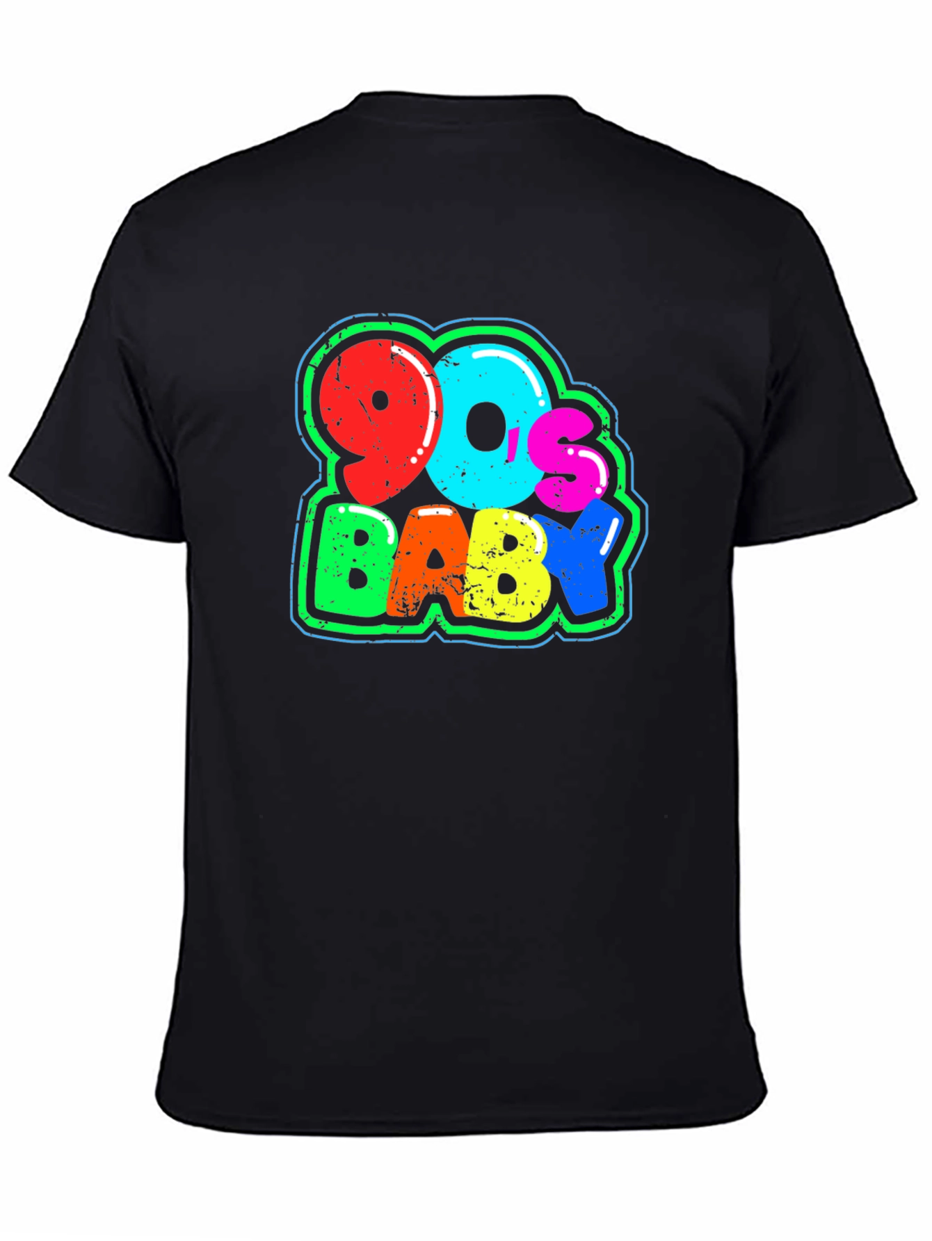 90s Baby T-Shirt Black Cotton Blend