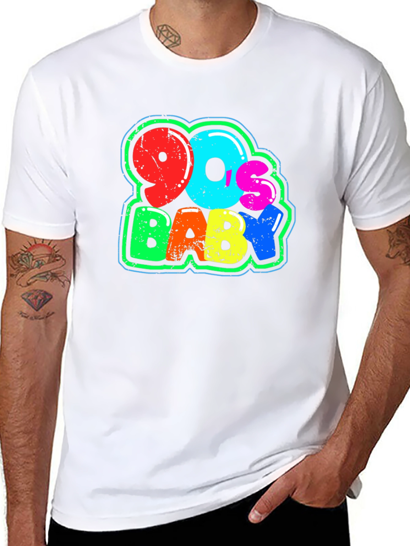 90s Baby T-Shirt Black Cotton Blend