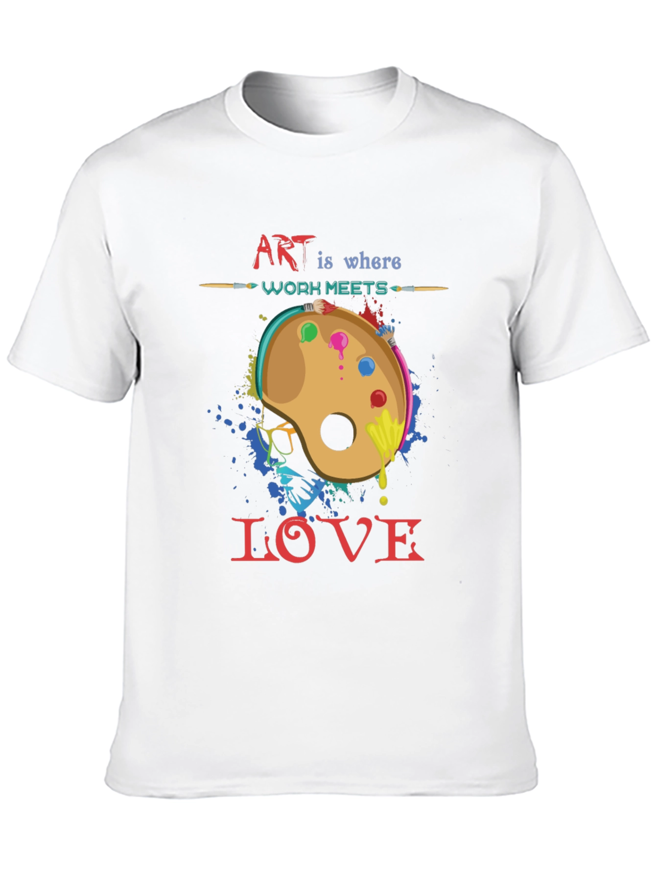 Art is Where Work Meets Love Black T-Shirt