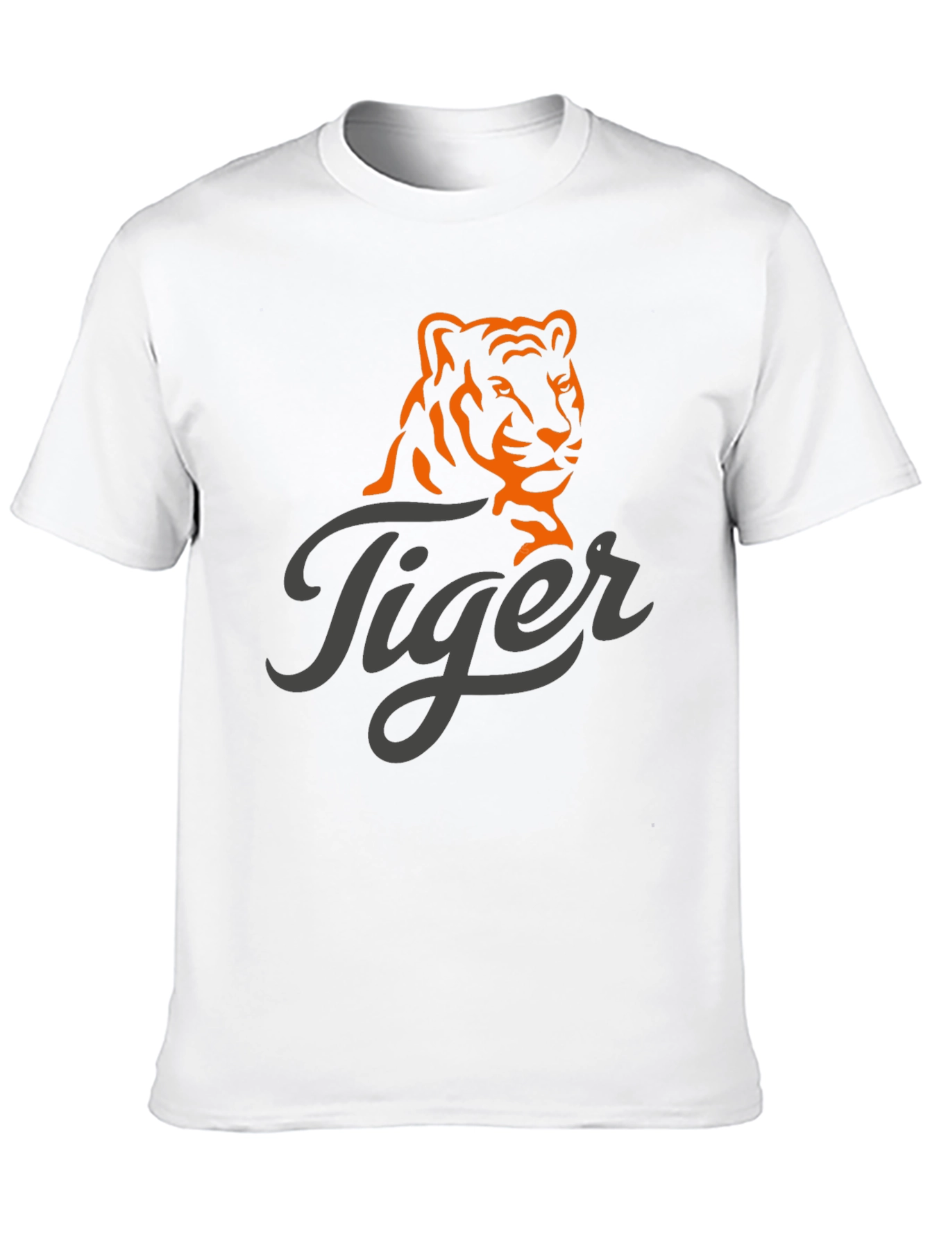 Tiger Graphic Print Mens Black T-Shirt