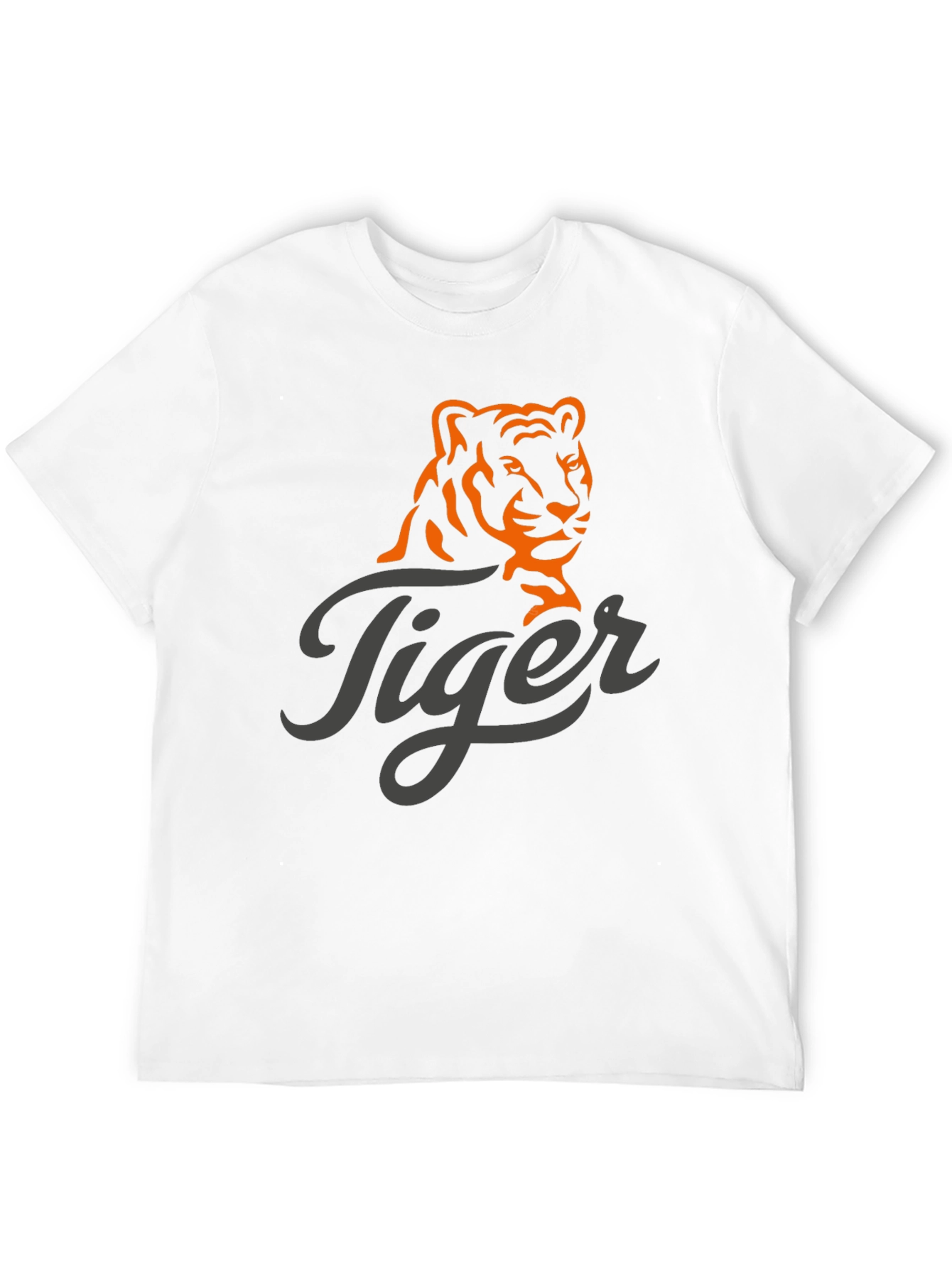 Tiger Graphic Print Mens Black T-Shirt