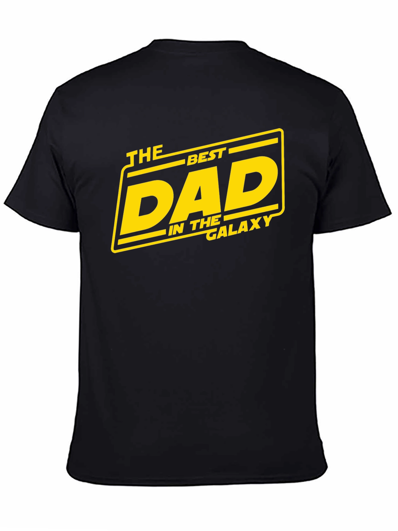 Best Dad In the Galaxy Black Graphic T-Shirt