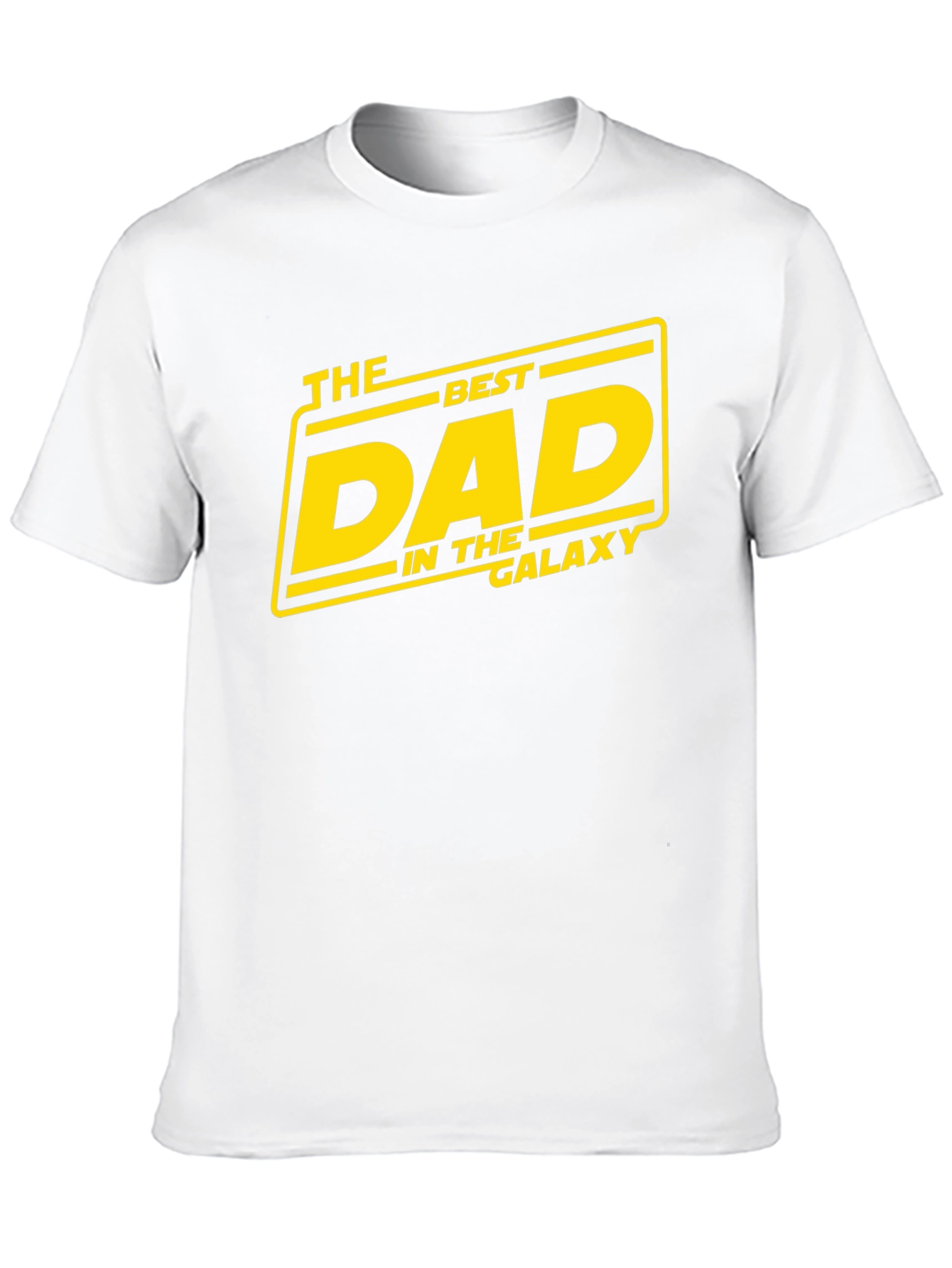 Best Dad In the Galaxy Black Graphic T-Shirt