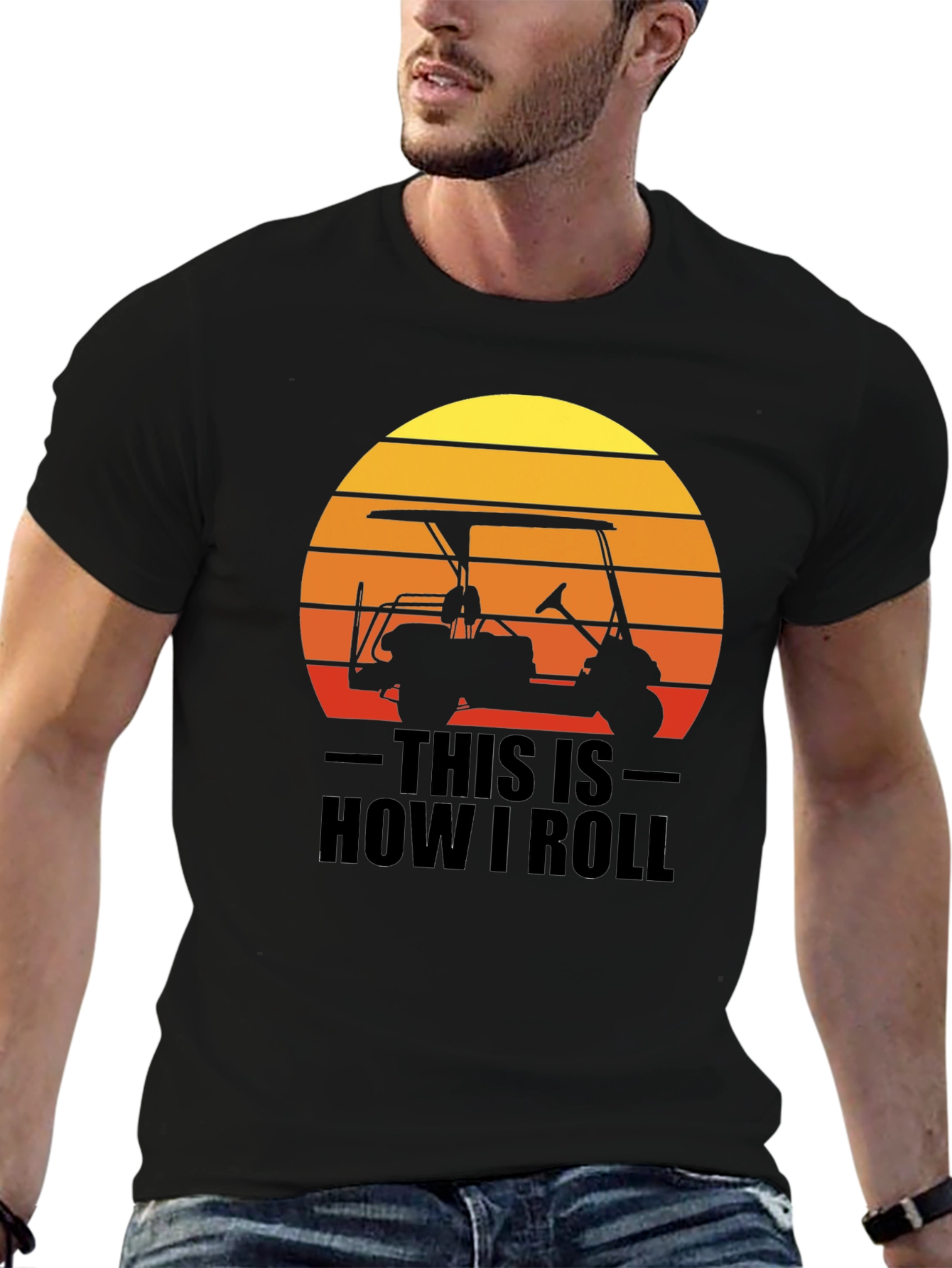 This is How I Roll Golf Cart Graphic Tee