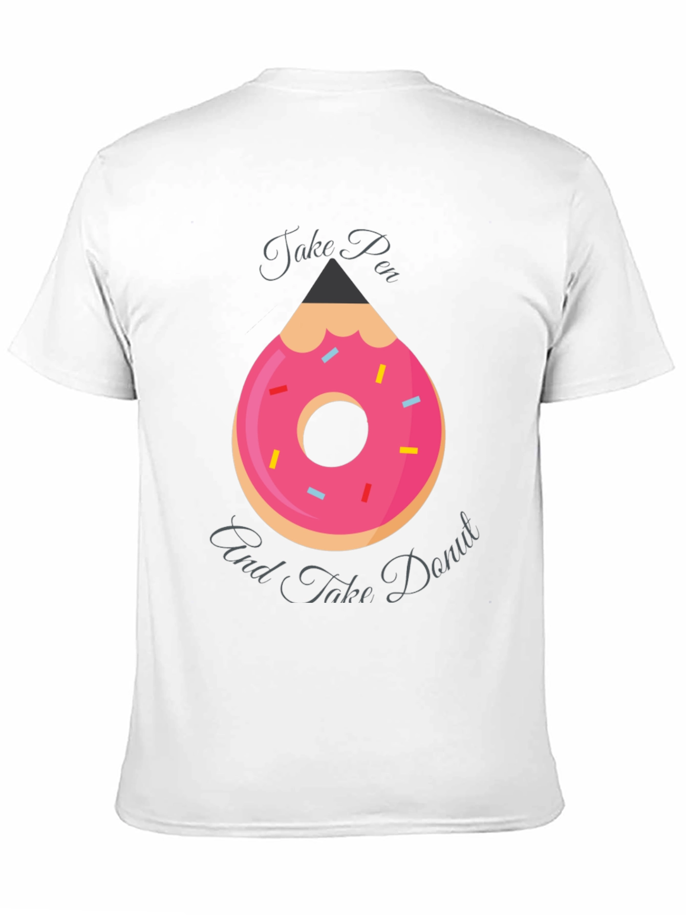 Take Pen and Take Donut Graphic T-Shirt