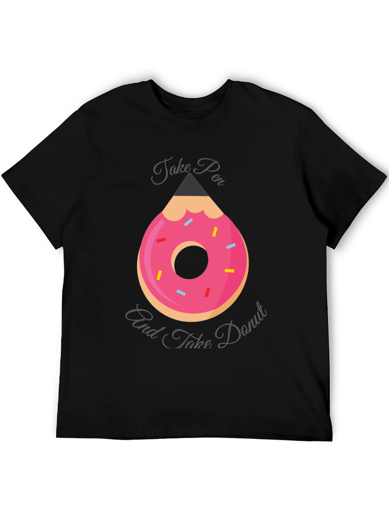 Take Pen and Take Donut Graphic T-Shirt
