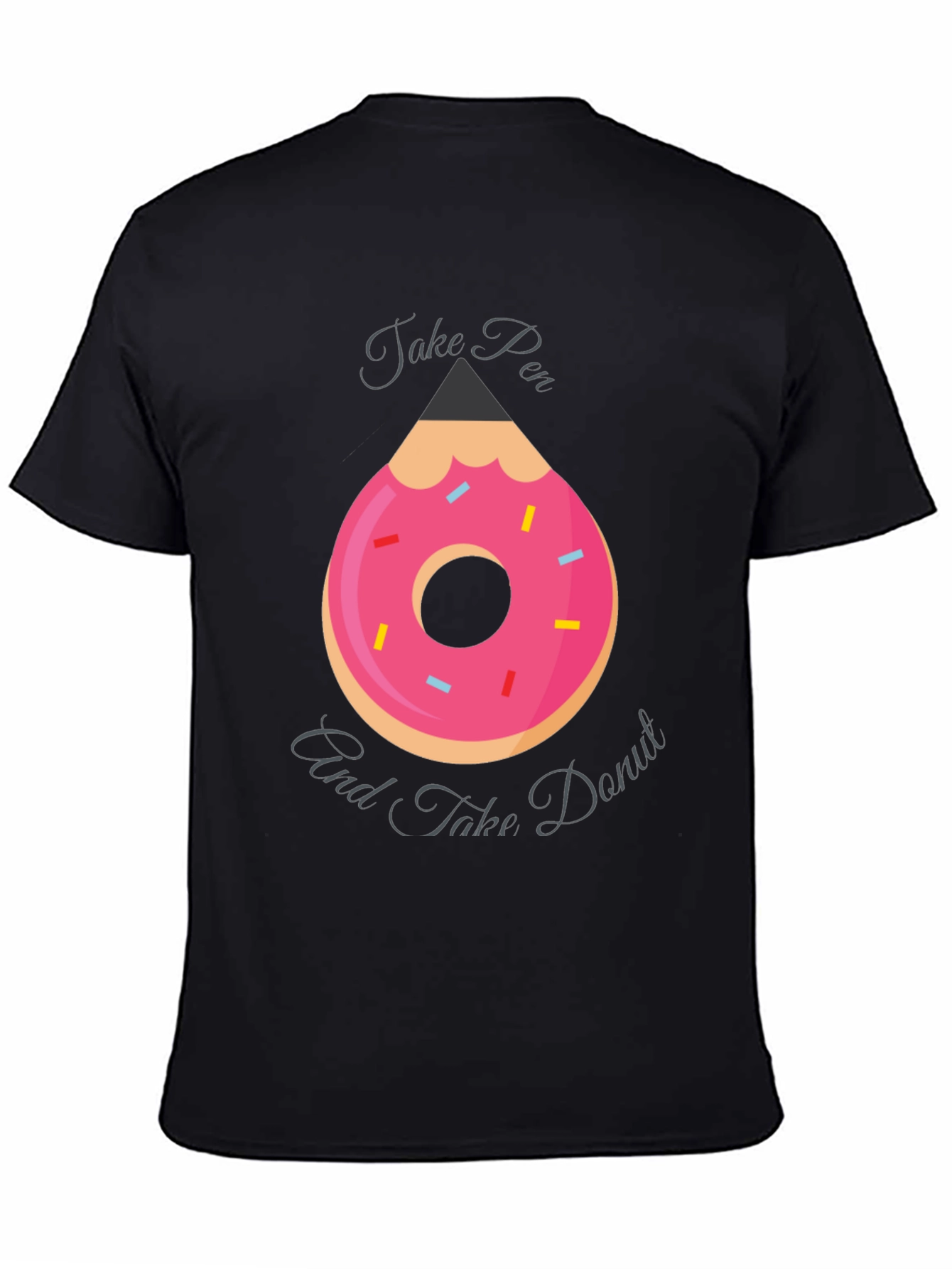 Take Pen and Take Donut Graphic T-Shirt