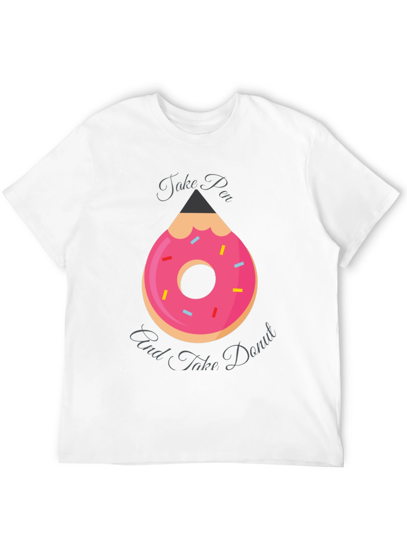 Take Pen and Take Donut Graphic T-Shirt
