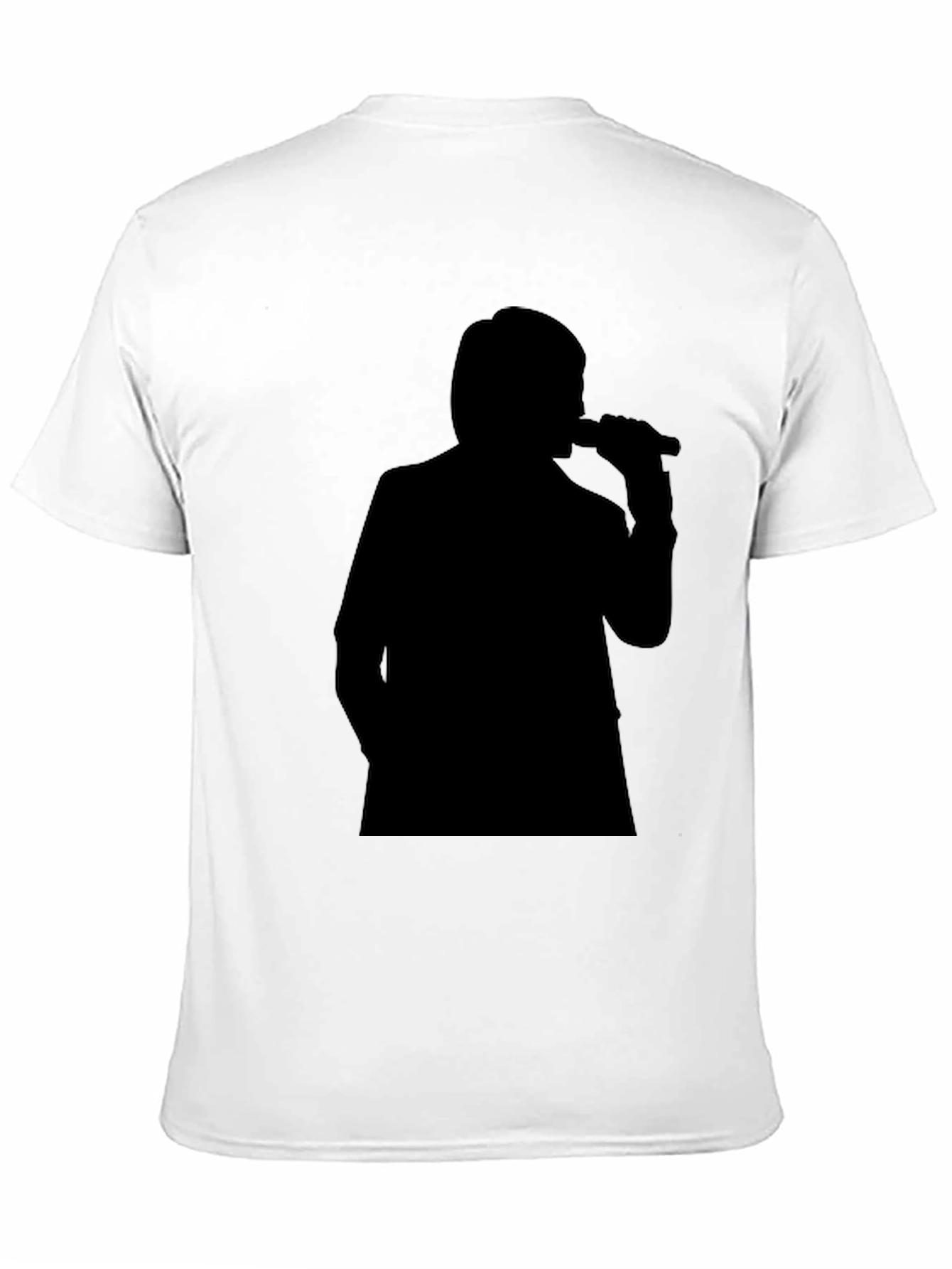 Black Silhouette Singer Graphic Tee - Stylish Comfort