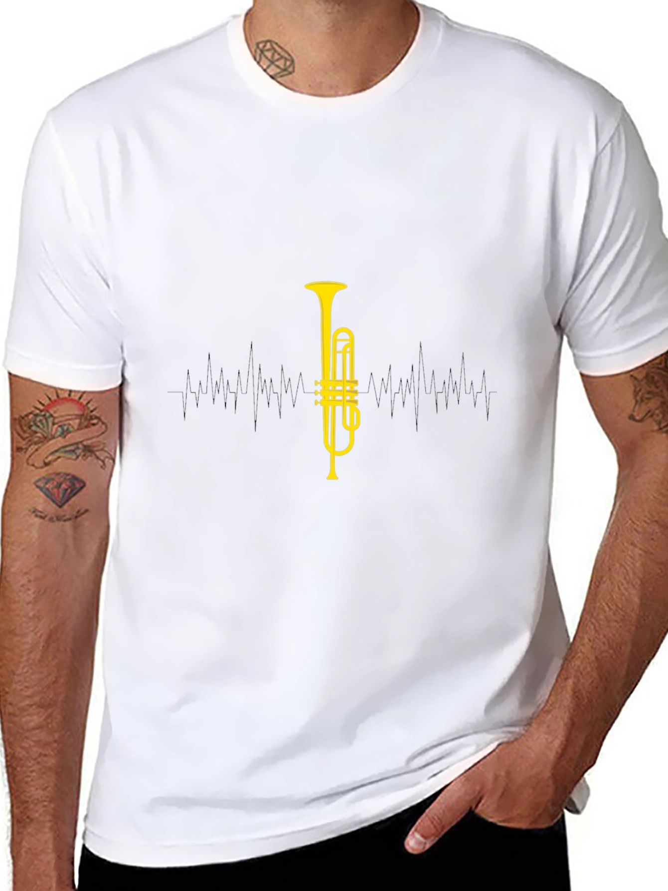 Trumpet Graphic Black T-Shirt