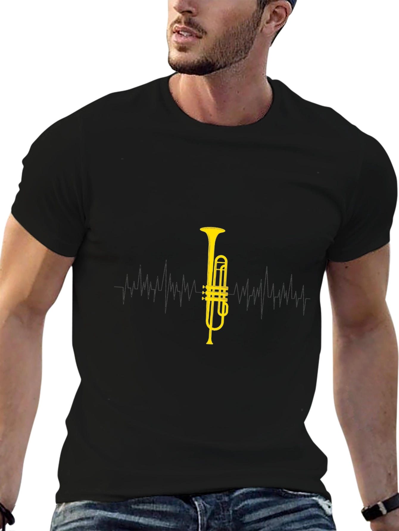 Trumpet Graphic Black T-Shirt