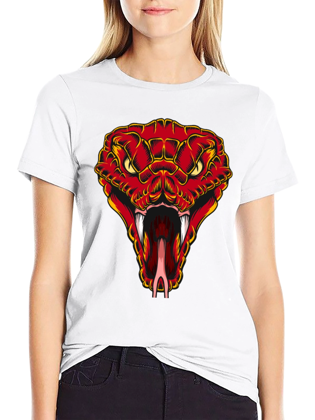 Snake Head Graphic T-Shirt - Bold Cobra Design