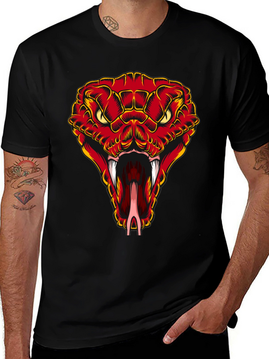 Snake Head Graphic T-Shirt - Bold Cobra Design