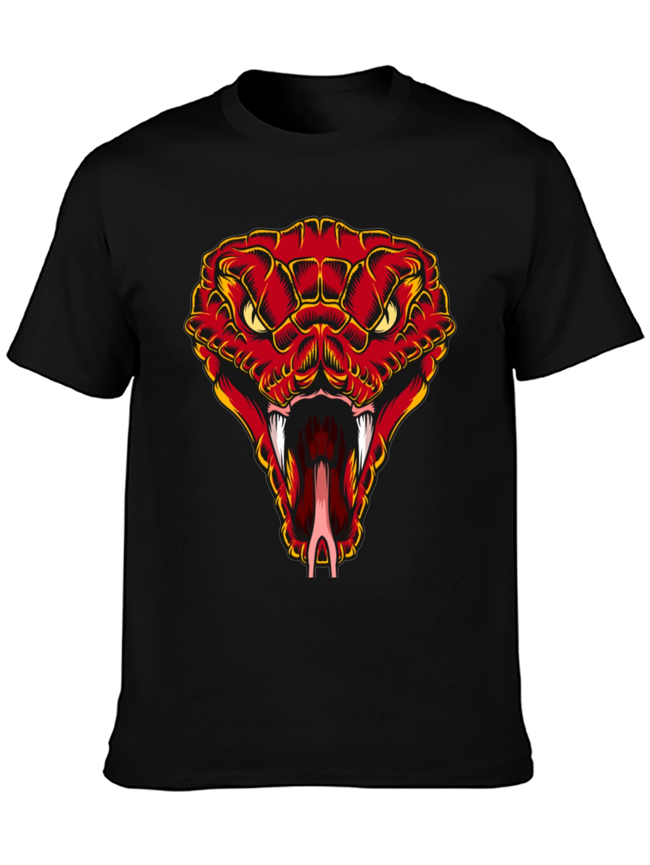 Snake Head Graphic T-Shirt - Bold Cobra Design
