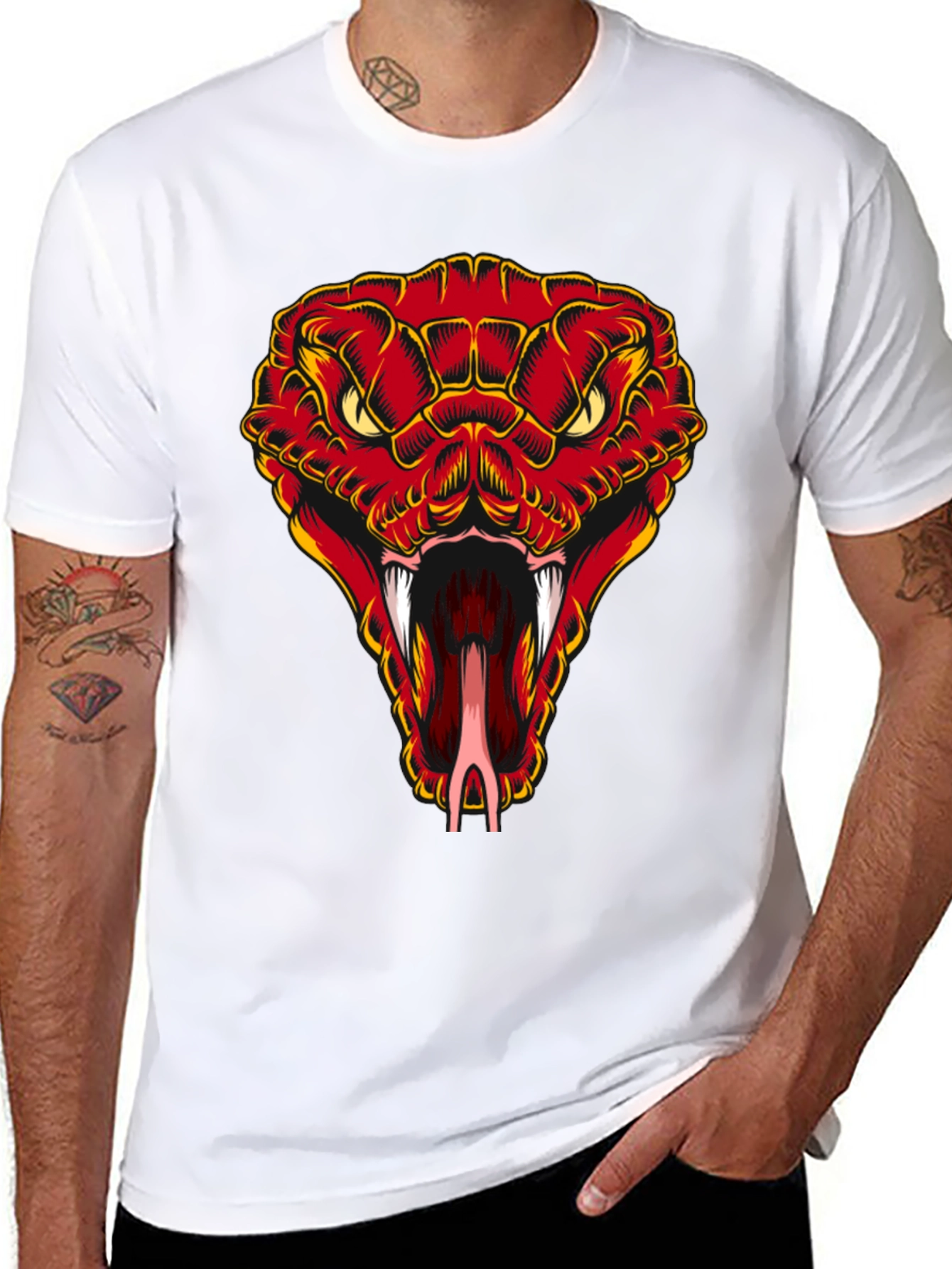 Snake Head Graphic T-Shirt - Bold Cobra Design