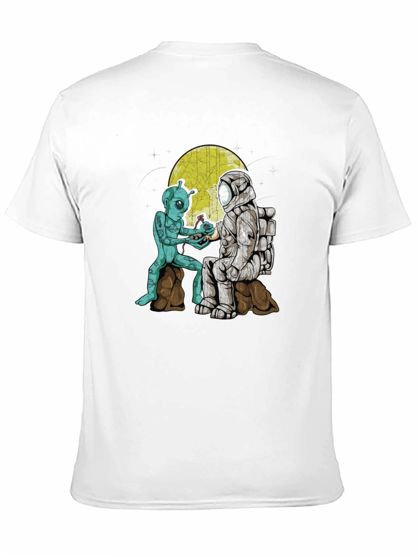 Astronaut & Alien Friendship Graphic T-Shirt
