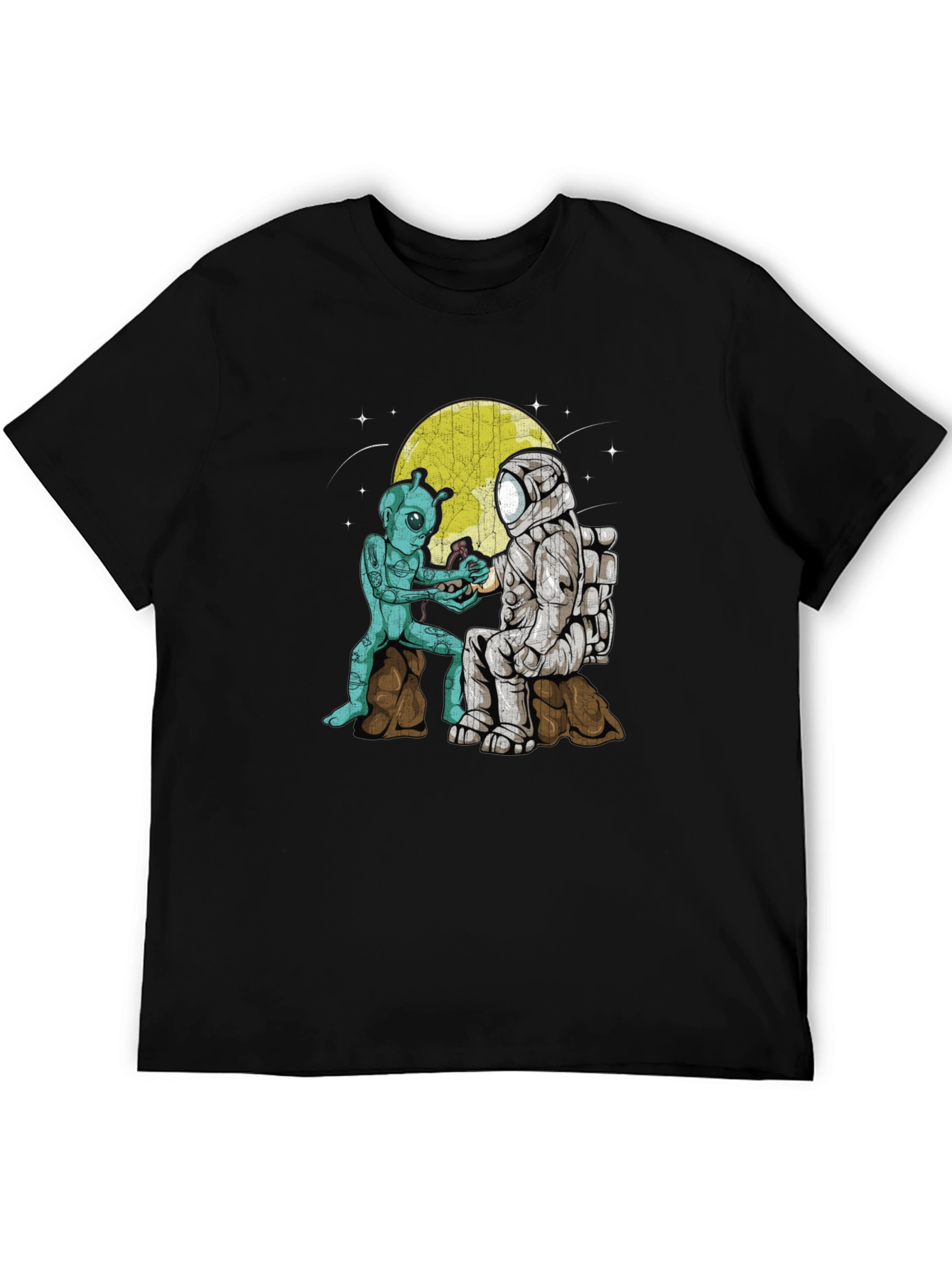Astronaut & Alien Friendship Graphic T-Shirt