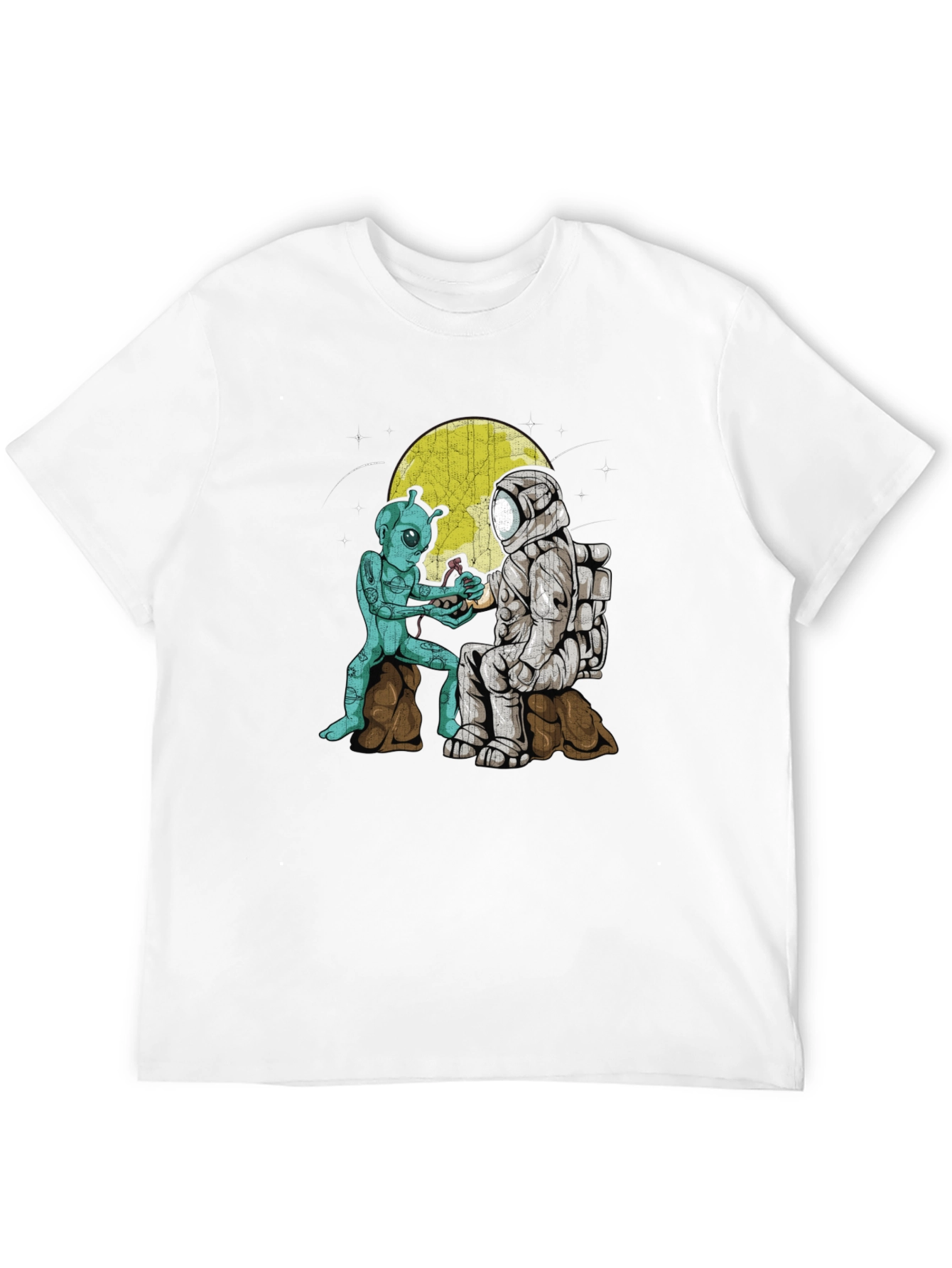 Astronaut & Alien Friendship Graphic T-Shirt