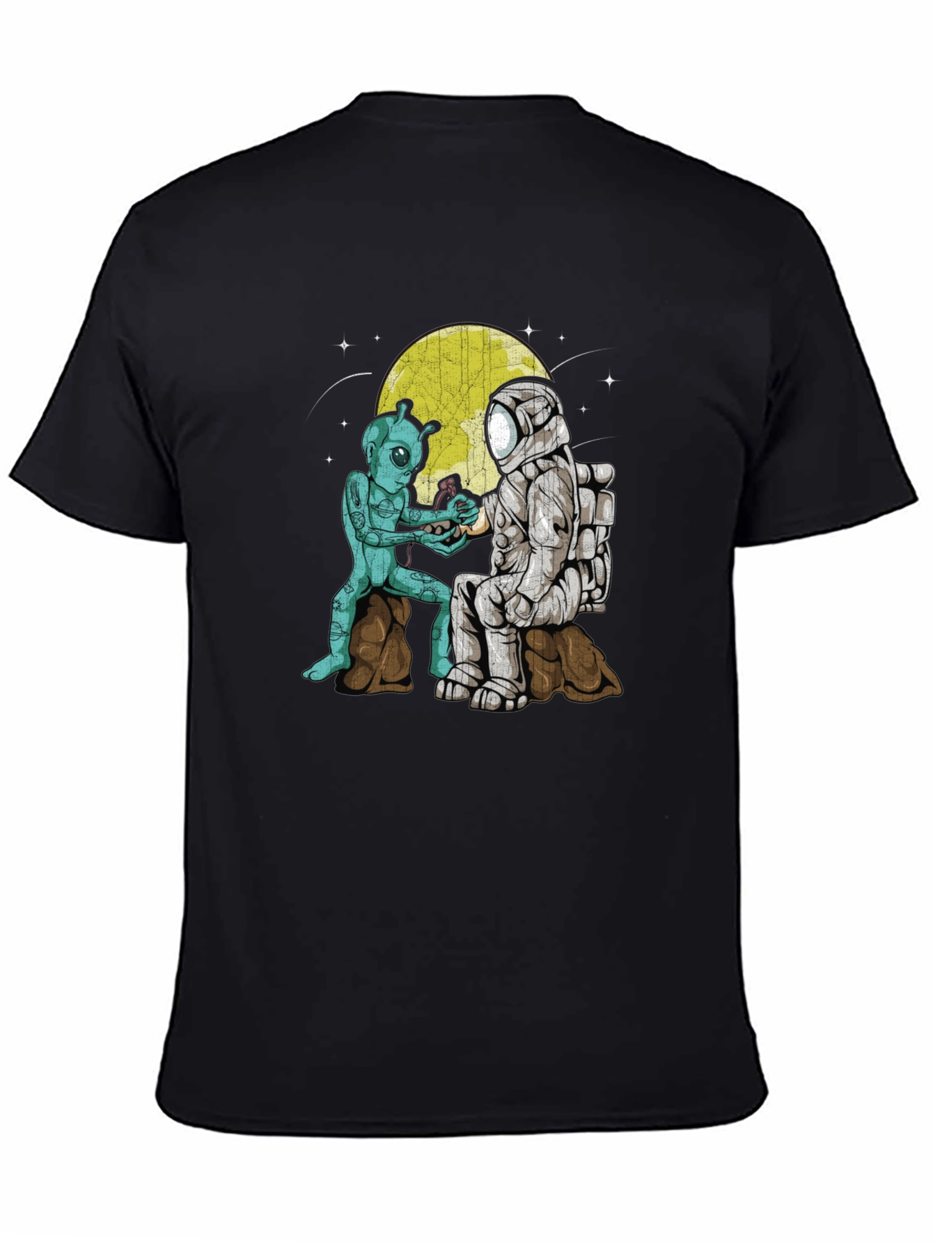 Astronaut & Alien Friendship Graphic T-Shirt