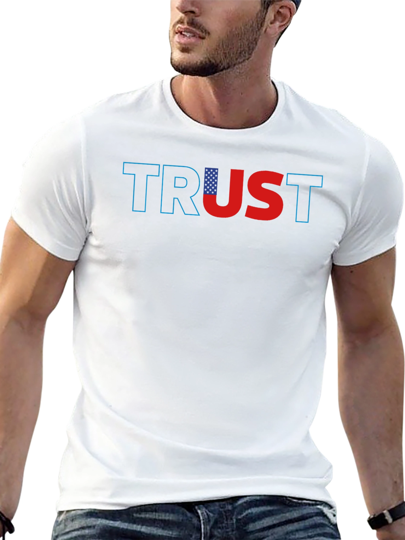 Trust Graphic Tee - Patriotic USA Flag T-Shirt