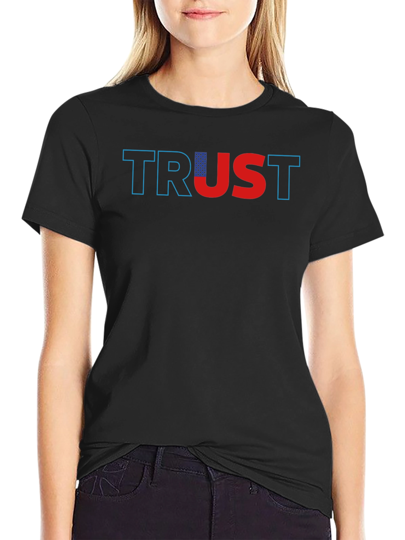 Trust Graphic Tee - Patriotic USA Flag T-Shirt
