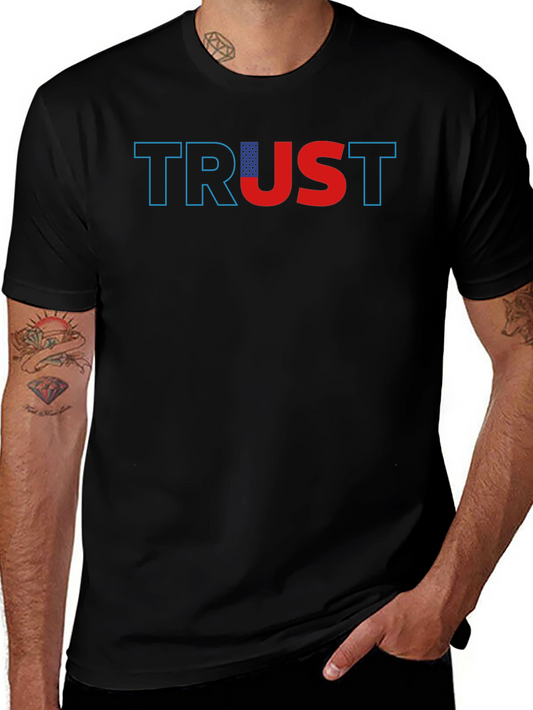Trust Graphic Tee - Patriotic USA Flag T-Shirt