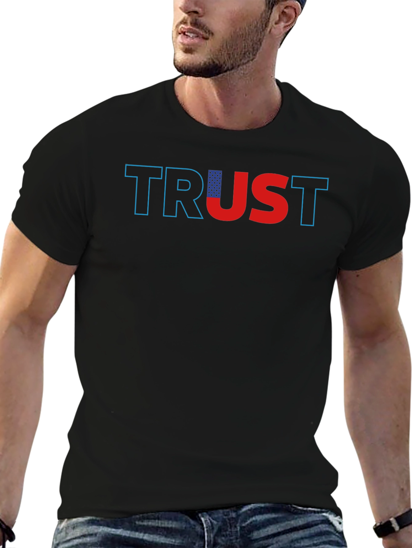 Trust Graphic Tee - Patriotic USA Flag T-Shirt