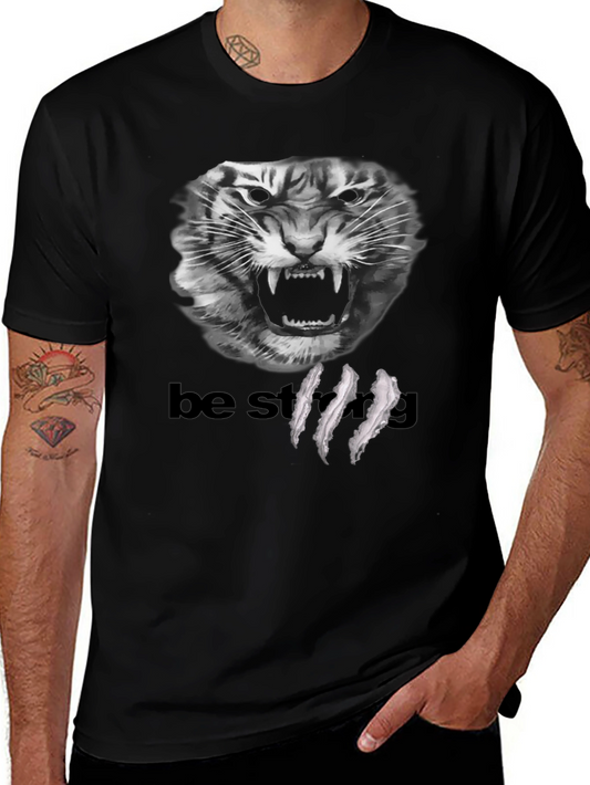 Be Strong Tiger Graphic T-Shirt