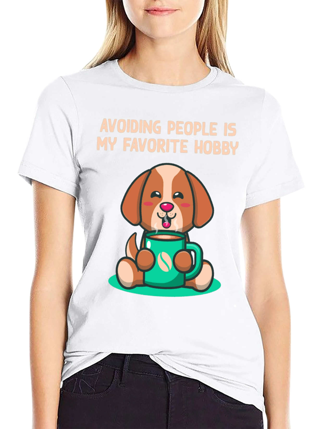 Avoiding People Dog Graphic Tee