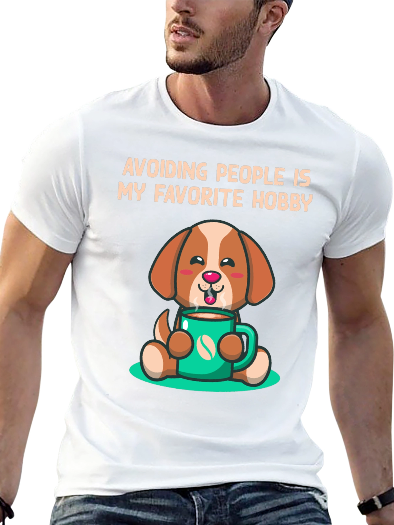 Avoiding People Dog Graphic Tee