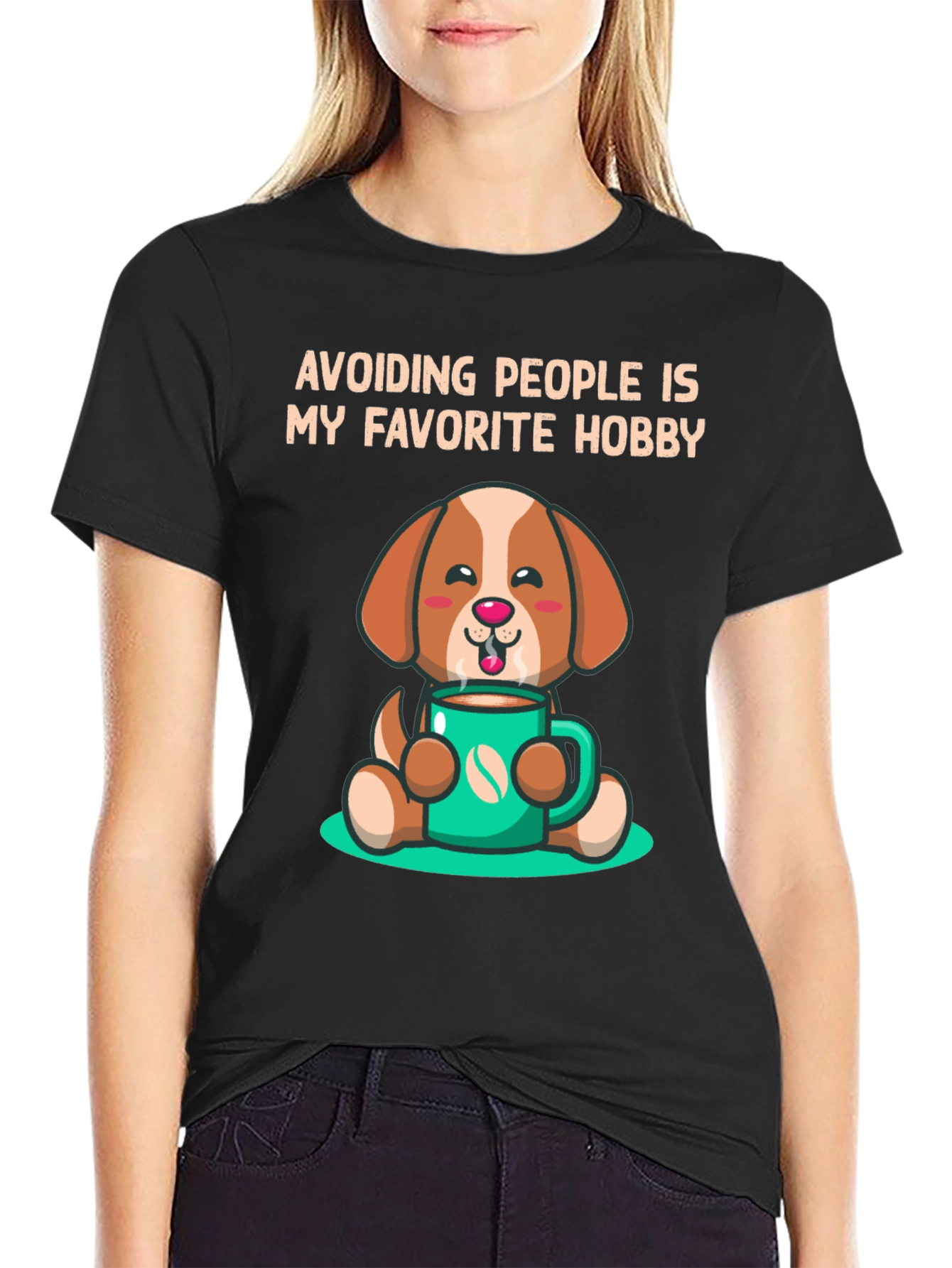 Avoiding People Dog Graphic Tee
