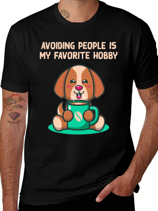 Avoiding People Dog Graphic Tee