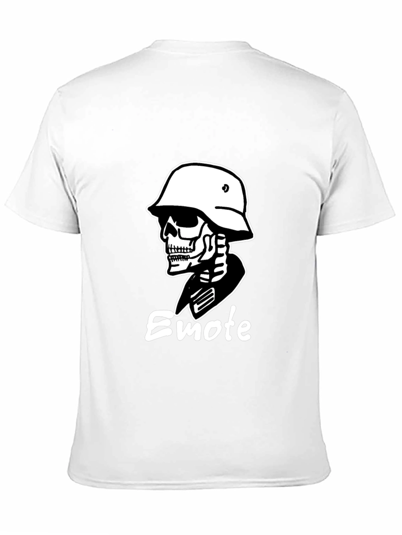 Skull Soldier Graphic Tee - Black Cotton T-Shirt