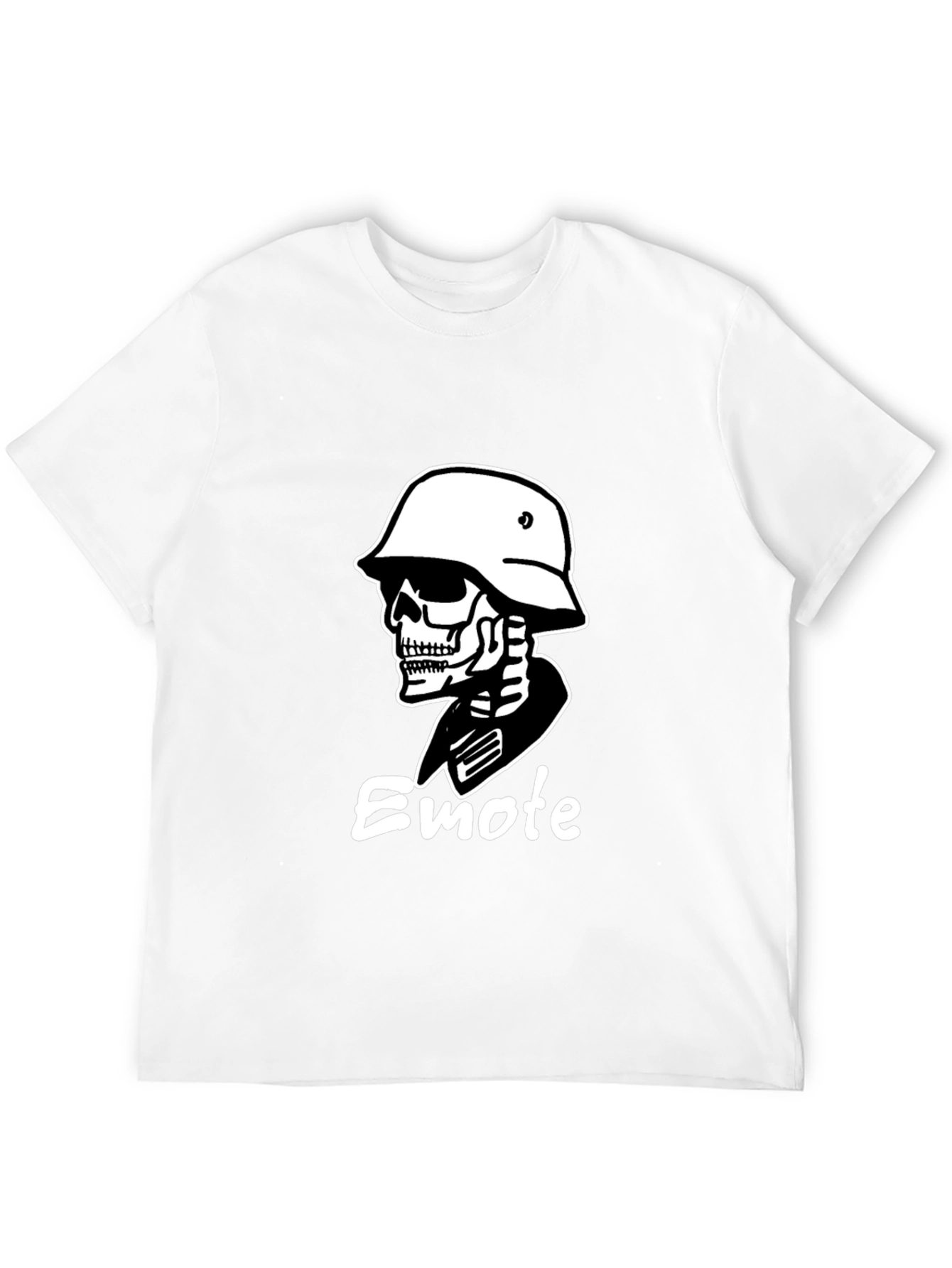 Skull Soldier Graphic Tee - Black Cotton T-Shirt