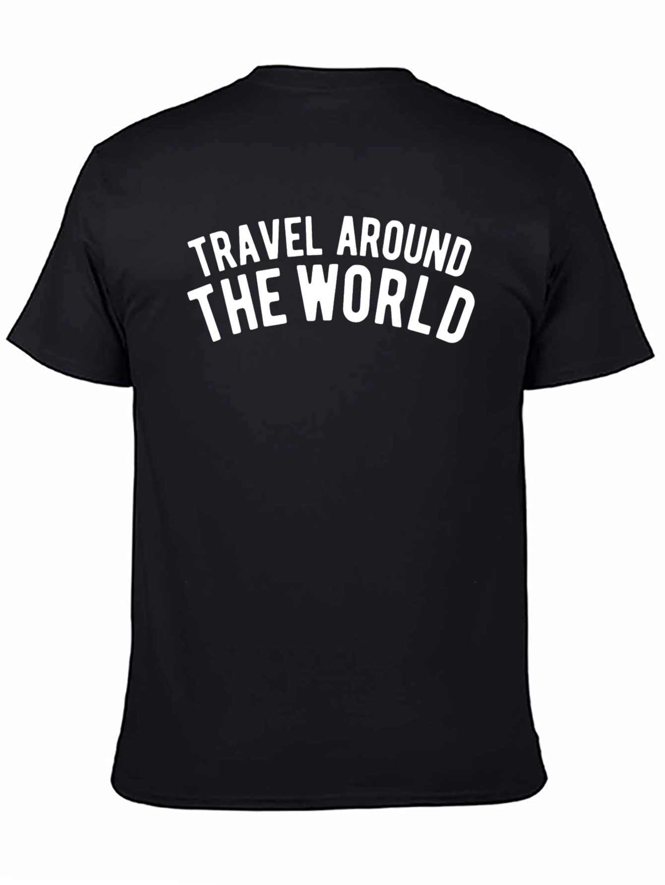 Travel Around the World Black Graphic Tee