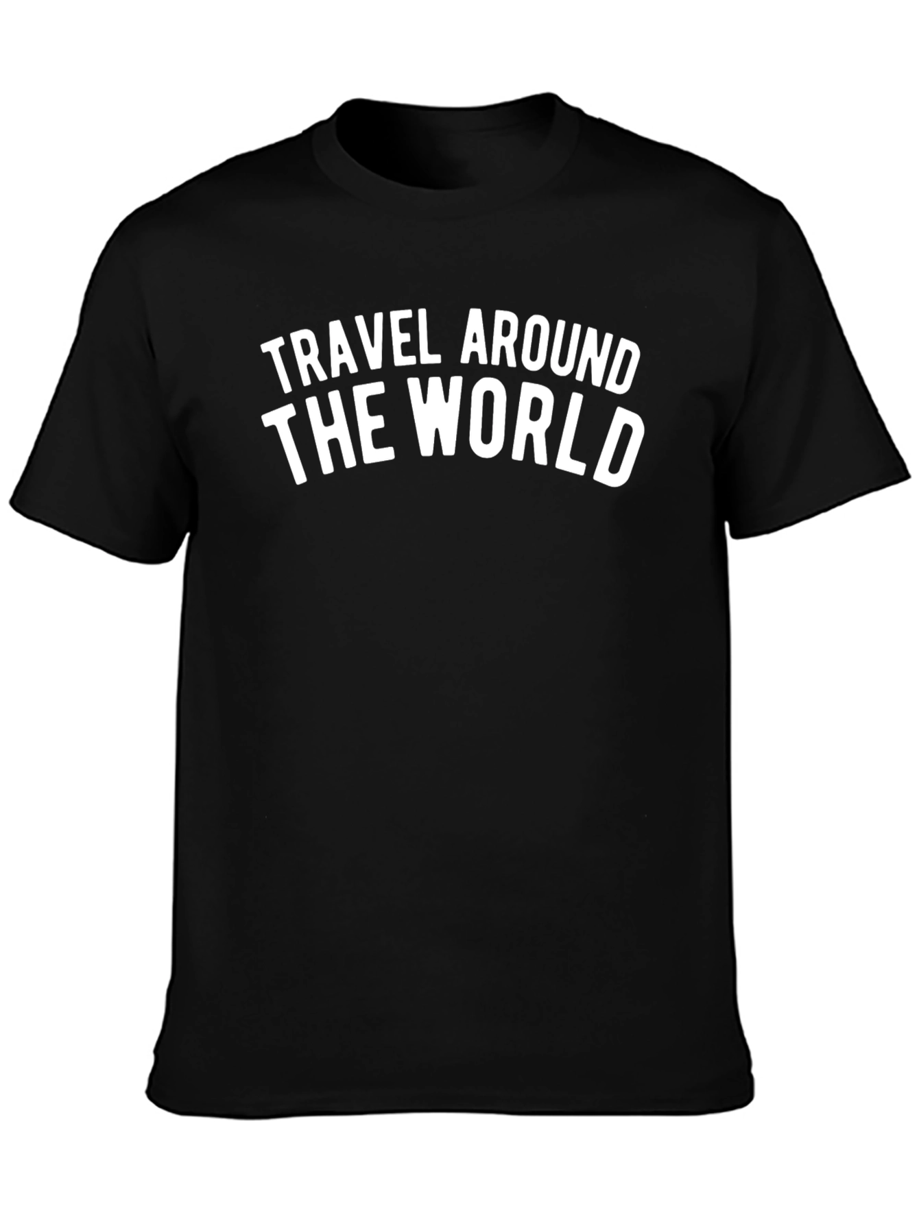 Travel Around the World Black Graphic Tee