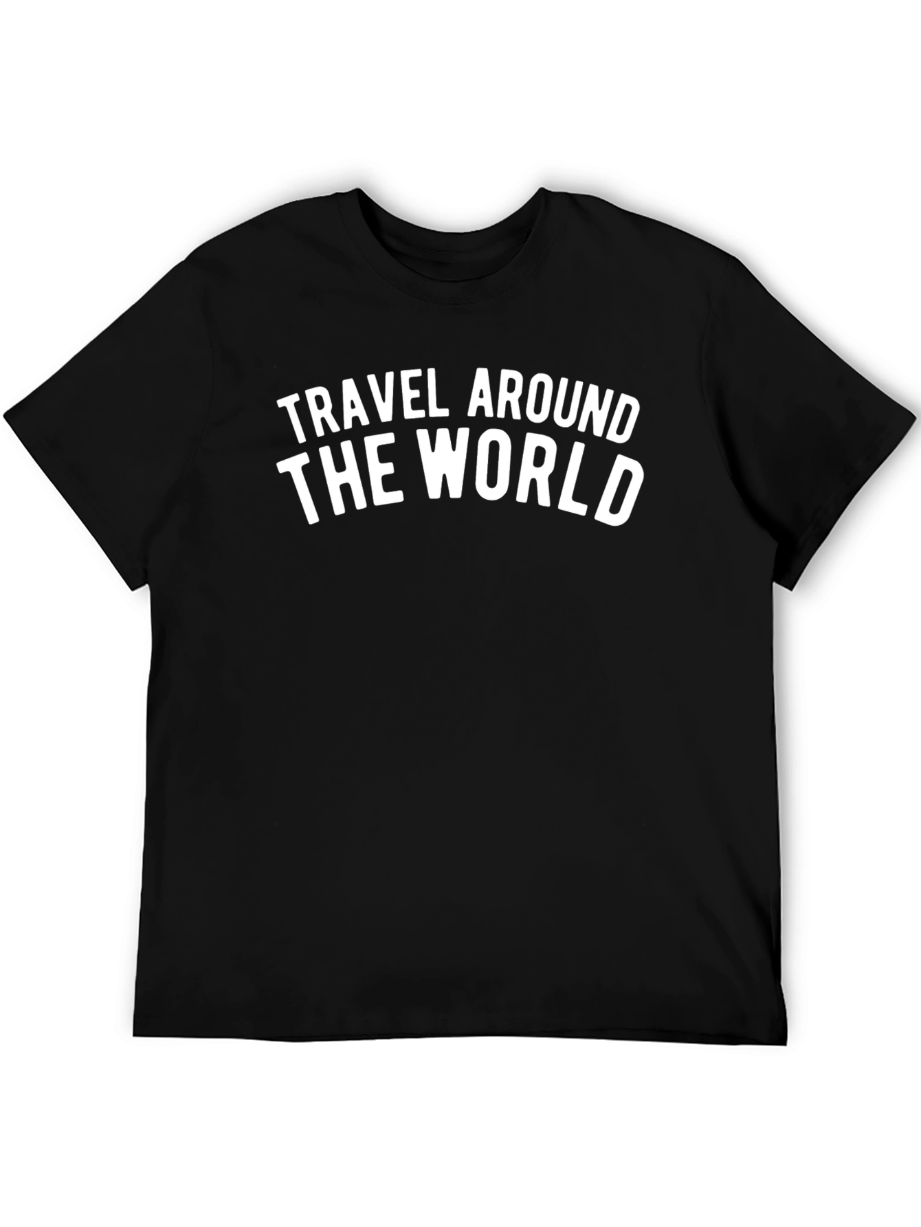 Travel Around the World Black Graphic Tee