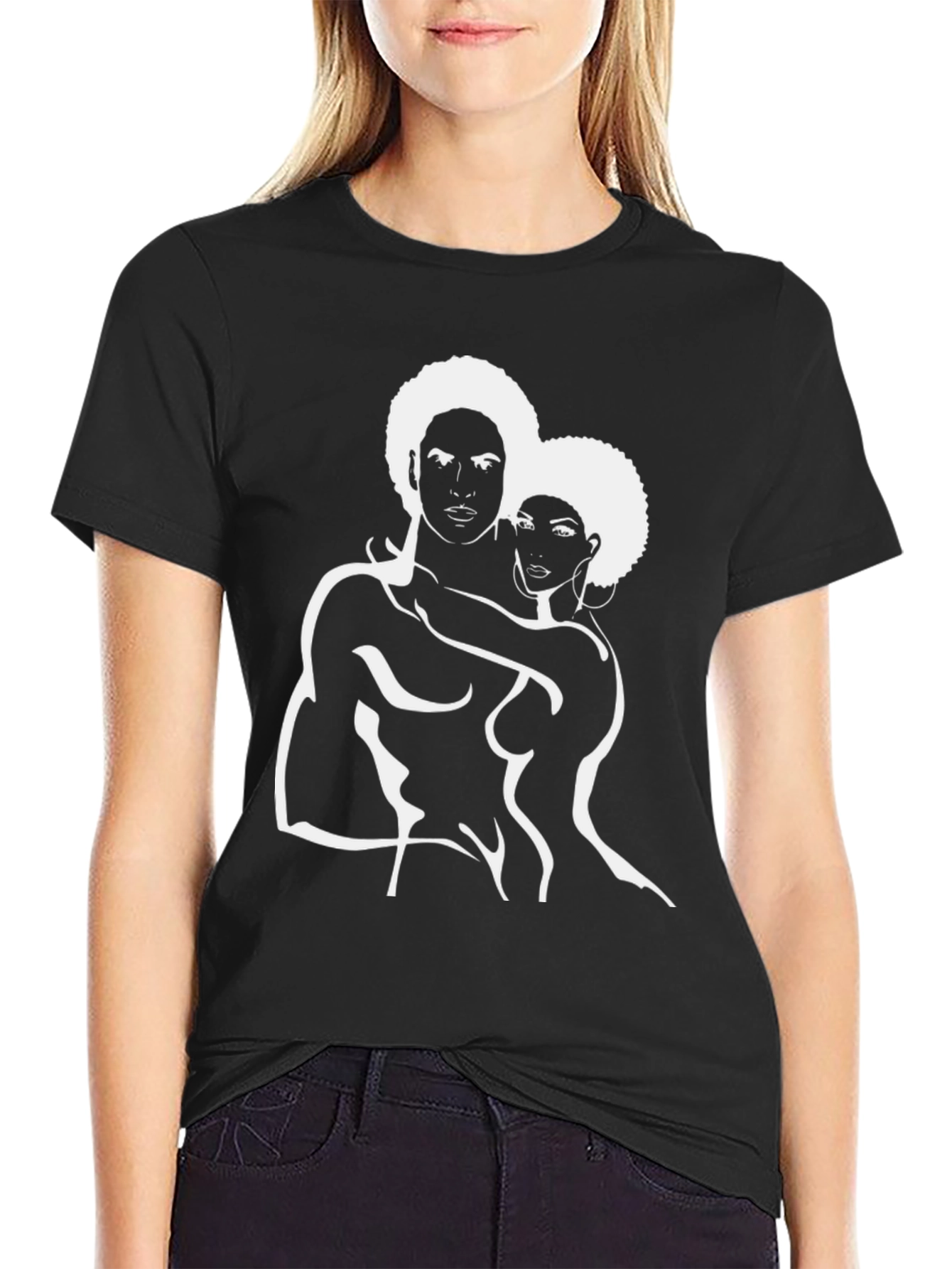 Afro Love Graphic T-Shirt - Black
