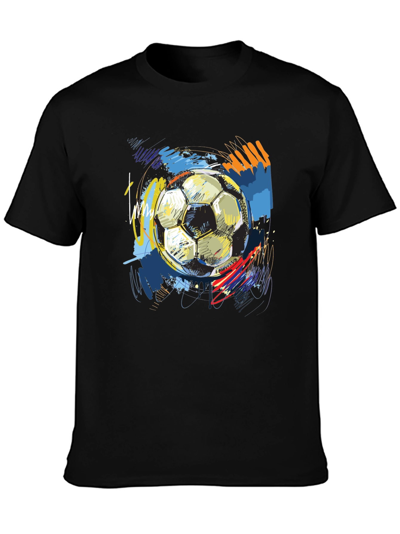 Soccer Ball Art T-Shirt - Unique Graphic Tee