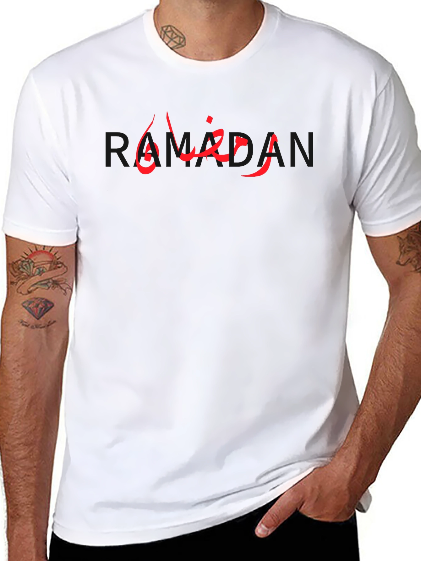 Ramadan Kareem T-Shirt - Black Red Graphic Design