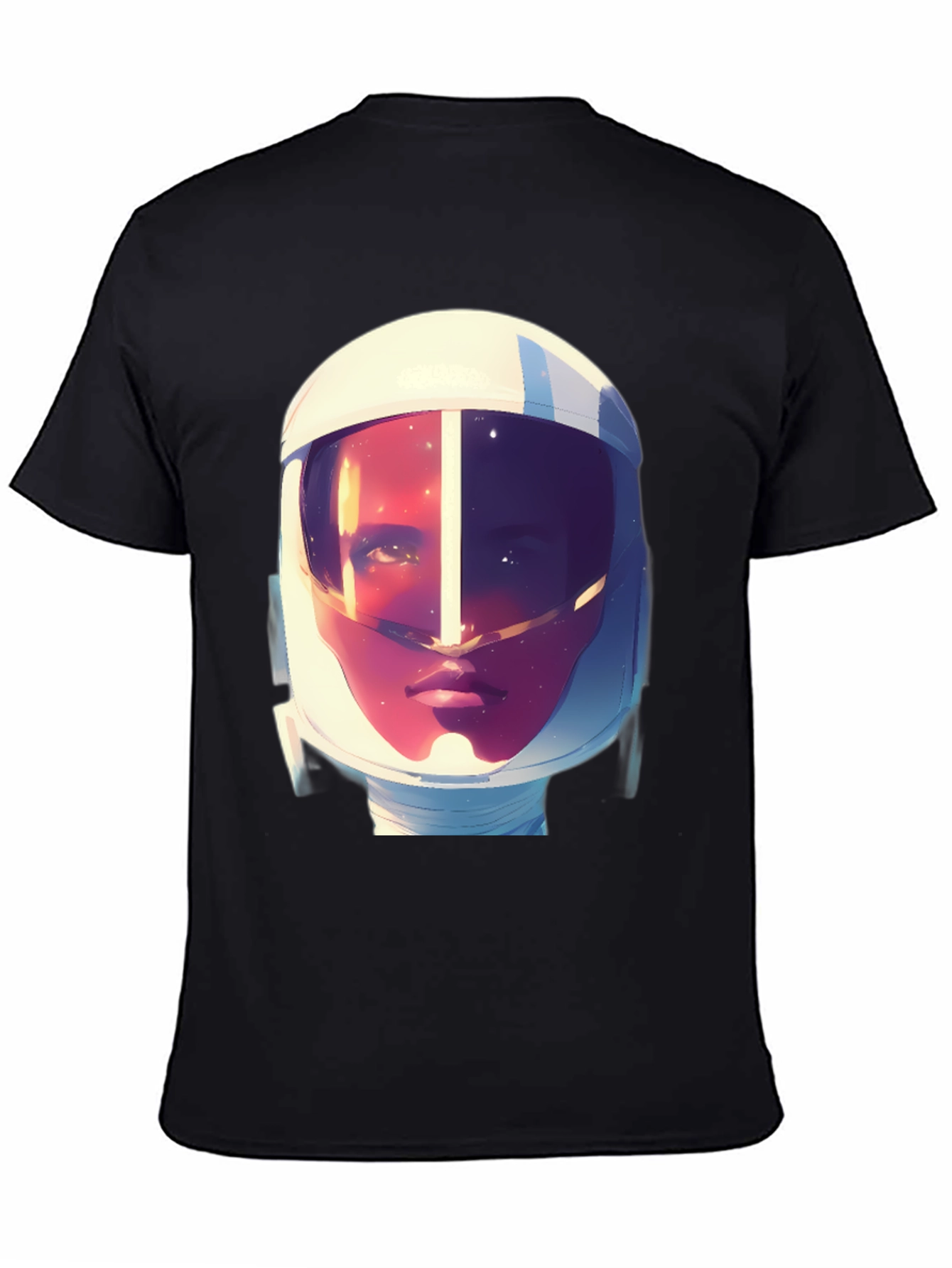 Astronaut Graphic Print Tee - Stylish Crew Neck T-Shirt
